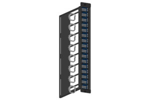 Port Mapping 10U Vertical Patch Cabinet Rack 1024f Mountable for 8x Panels 4