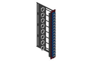 Port Mapping 10U Vertical Patch Cabinet Rack 1024f Mountable for 8x Panels 6