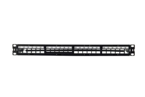 UTP 1U 4x6 24 Port Flat Keystone Patch Panel Unloaded With Cable Manager 2