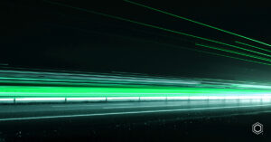 computer imagery flash of green light to represent ethernet speeds